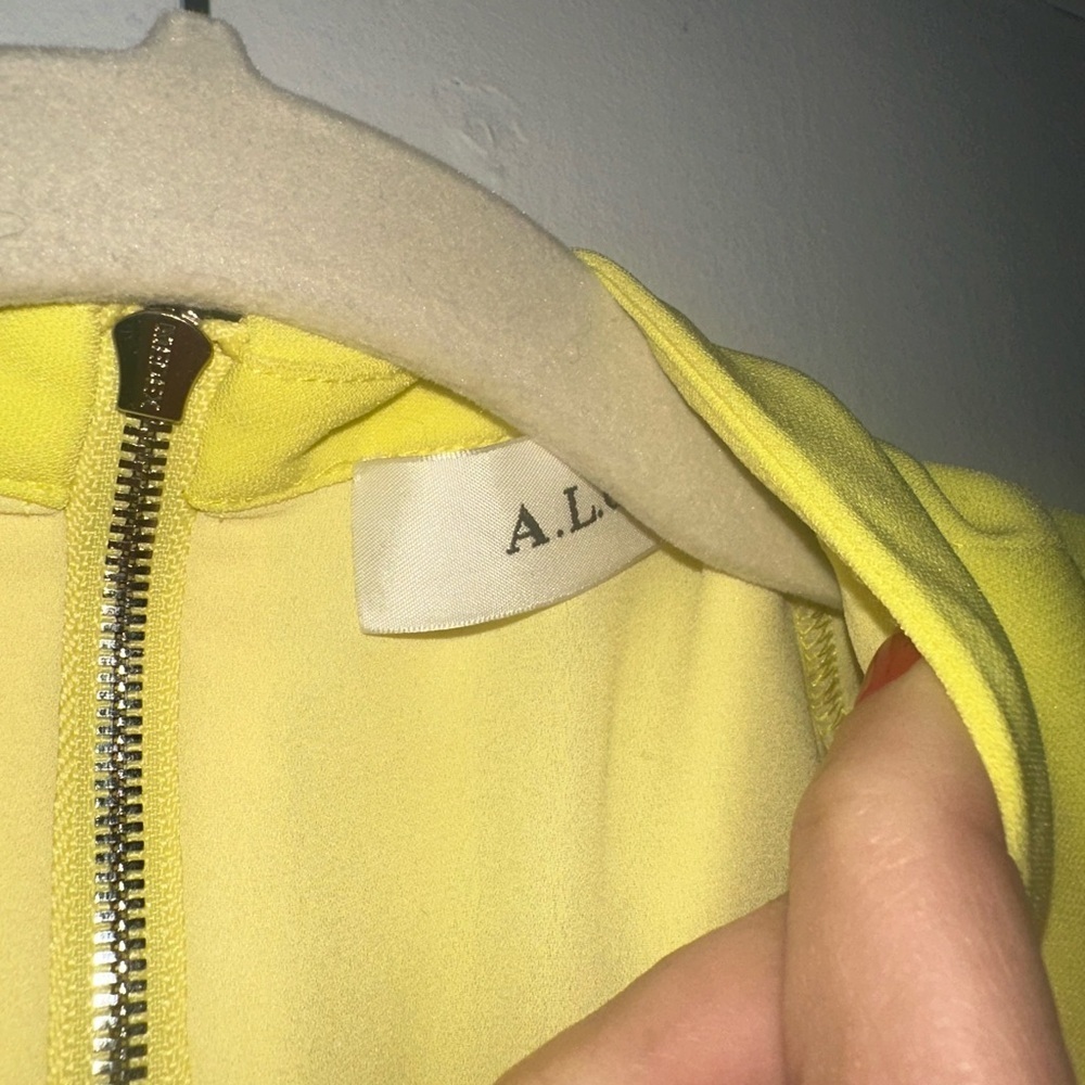 A.L.C. Gabriela Revolve Dress in Lemon Yellow Size 0 - Picture 8 of 11